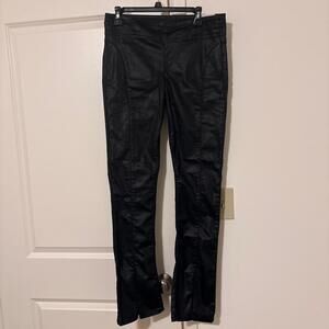 NWT We.The.Free Womens Pull On Pants Size M Black Double Dutch Coated Kick Flare